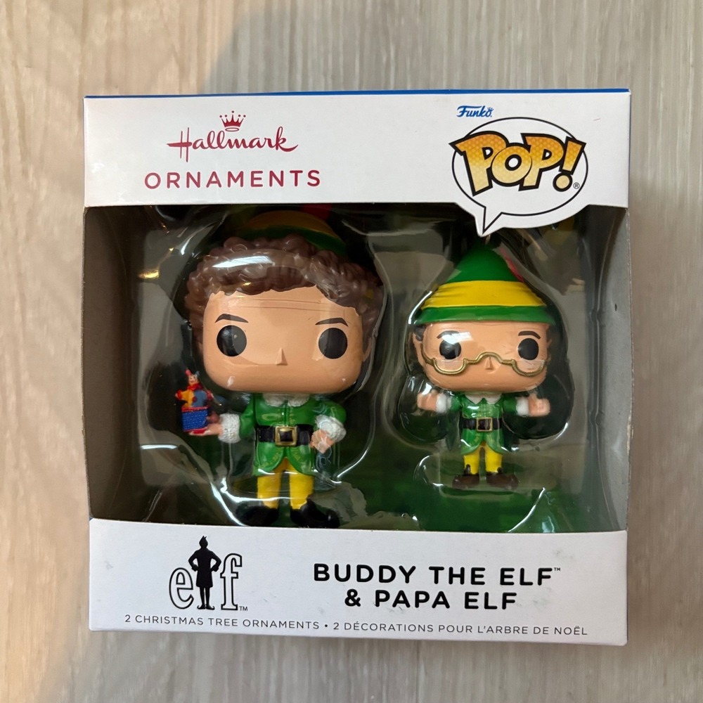 Funko Pop Buddy The Elf Papa Elf Hallmark Christmas Ornaments 2pc Set New